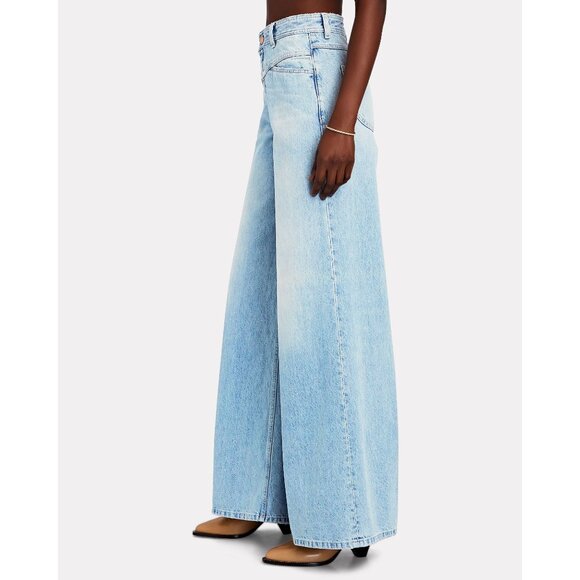 🆕 CLOSED Flared-X Wide Leg High Rise Denim Jeans 31 - Picture 5 of 13